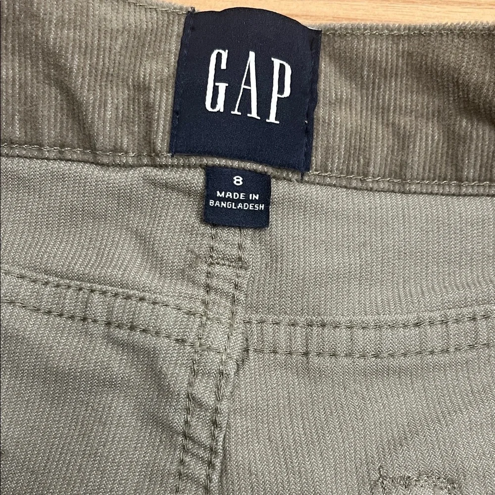 GAP Women's Light Green Jean Shorts Corduroy Women Size 8 - Picture 6 of 8